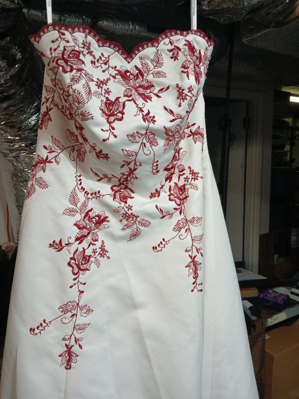 White/Apple Wedding Dress from David's Bridal (never worn)